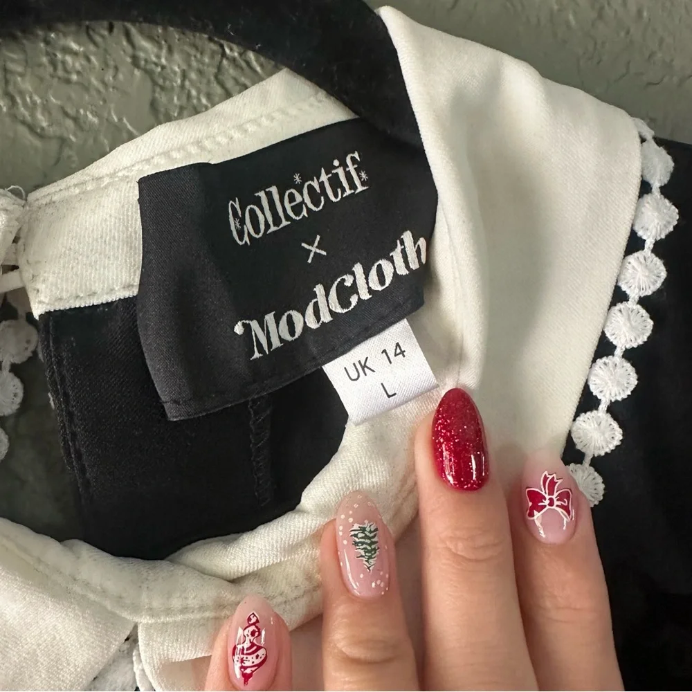 Collectif x ModCloth Black and White Blouse - Picture 2 of 4